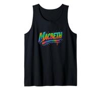 Distressed Macbeth Shakespeare Titolo Tragedia Gioca Dramma Meme Canotta