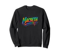 Distressed Macbeth Shakespeare Titolo Tragedia Gioca Dramma Meme Felpa
