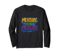 Distressed Measure Shakespeare Comedy Play Titolo Grafitt Maglia a Manica
