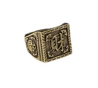 Distressed metallo ricchezza carattere anelli fatti a mano gioielli in ottone per collezionisti di antiquariato e retrò moda uomo usura uomo ottone fatto a mano, come descritto, come descritto