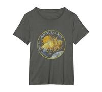 Distressed Missione Apollo 13 della NASA Maglietta, Donna Plus-Size, Asfalto, 4X