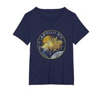 Distressed Missione Apollo 13 della NASA Maglietta, Donna Plus-Size, Navy, 2X
