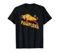 Distressed Pamplona-Spagna Bandiera Spagnola Corrida Maglietta