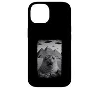 Distressed Seal Selfie At Pyramids Funny Vintage UFO Alien Custodia per iPhone 14