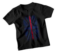 Distressed Union Jack Thin Red Line Fire Service Support Patriotic Unisex