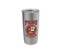 Distressed Vintage Perù Emblema Machu Picchu Ande Est Bicchiere termico in acciaio inox doppia parete