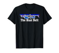 Distressed Vintage Rust Belt Graphic for Everyday Wear Maglietta