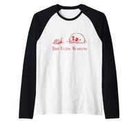 Distressed Yeah I'm Fine, Annegamento Skull, Tutto va Bene Maglia con Maniche Raglan