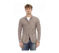 DISTRETTO12 - Giacca Classica con Dettagli Logo - - Jackets - Uomo - Marrone - S