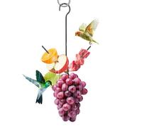 Distributeur de Nourriture Pour Oiseaux d'Extérieur - Design Fourche en Métal | Mangeoire Résistante Intempéries | Support Fruits Extérieurs, Station Perruche Moineau Canari Colibri, Acier Robusto