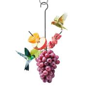 Distributeur de Nourriture pour Oiseaux d'Extérieur - Design Fourche en Métal | Mangeoire Résistante Intempéries | Support Fruits Extérieurs, Station Perruche Moineau Canari Colibri, Acier Robuste