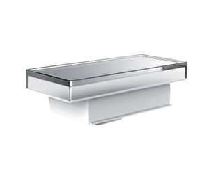 Distributeur de savon liquide de liaison emco pour rampe, gobelet en verre cristal, intérieur dépoli, env. 250 ml, chromé, 182100004, 182100004