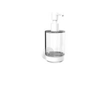 Distributeur de savon rond emco, récipient en verre cristal, modèle mural, 432113900, 432113900, Colorazione: bianco