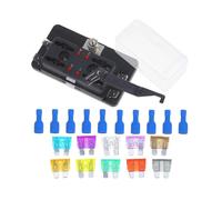 Distribution Fuse Block Motorcycle Fuse Holder Easy Installation 3.42X2.04X1.45in Plastic 1Pack