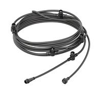Distributore a 6 vie per sistema a innesto NEMO (IP44) 5,1 m nero