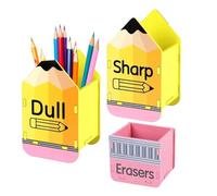 Distributore a due punti a doppio punto - Set di 3 matite in legno con deposito per gengive | Ideale per l'organizzazione della classe, degli home office e dei seminari creativi | Forno