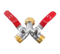 Distributore A Y A 2 Vie, Distributore Dell'acqua A 2 Vie, Distributore D'acqua A 2 Vie Con Maniglie Di Prolunga, Distributore Per Rubinetto, Ottone A Forma Di Y Connettore Attacco Per Casa, Cortile