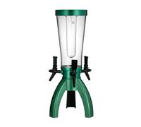 distributore acqua Beer Tower Dispenser for bevande da 3 l/100 oz con tubo for il ghiaccio e dispenser for bevande di liquore da tavolo a tre rubinetti for feste bevande(Groen,No light)