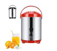 Distributore Acqua Calda Commerciale, 6-12L Bollitore Isolato in Acciaio Inossidabile con Rubinetto, Termosifone Portatile per Caffè, Tè, Ufficio, Bar, Eventi, Ritenzione Calore 10-12 Ore