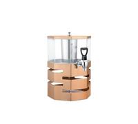 distributore acqua Dispenser for bevande da 4 litri for feste Contenitore for bevande in plastica con supporto for succo di limonata trasparente con rubinetto bevande(Brass,1F)