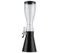 distributore acqua Dispenser for Birra 3L/101 OZ Dispenser for Bevande Trasparenti alla Spina Fredda con Tubo for il Ghiaccio Rimovibile for Feste Bar a Casa bevande(Svart)