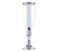 distributore acqua Distributore di birra Distributori di bevande for birra con tubo for il ghiaccio con rubinetto for giochi, feste, bar a casa, bevande, champagne bevande(Silver,5L)
