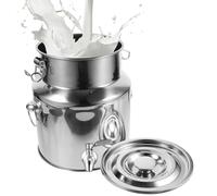 distributore acqua Lattina for latte in acciaio inossidabile 304 con rubinetto Secchio for erogatore di bevande d'acqua da 9 litri for latte, vino, olio bevande(14L 25x32CM)