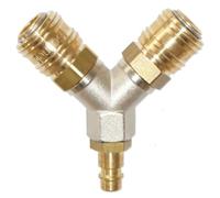 Distributore ad aria compressa a 2 vie a Y, raccordo a innesto, 2 colori, 1/2"