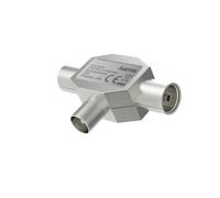 Distributore antenna, spina coassiale. maschio - 2 spine coassiali. donna., m...