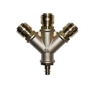Distributore aria compressa a 3 vie con 3 giunti e nipplo (1/2")