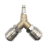 Distributore aria Compressa, Connettore aria Compressa, Interruttore aria Compressa, Con due Connettori Filettati da 1/4 di Pollice, In ottone Antiruggine, Completamente Assemblato, Pronto per l'uso