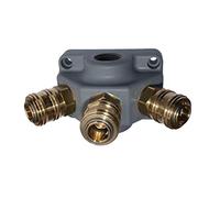 Distributore aria compressa da parete, con 3 attacchi rapidi