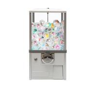 Distributore automatico a gettoni con 200 palline e 100 gettoni, dispenser di caramelle da banco con chiavi, dispenser per capsule per negozi al dettaglio nero (bianco)
