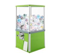 Distributore automatico a gettoni con 200 palline e 100 gettoni, dispenser di caramelle da banco con chiavi, dispenser per capsule per negozi al dettaglio nero (verde)
