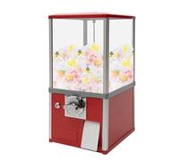 Distributore automatico a gettoni con 200 palline e 100 gettoni, dispenser di caramelle da banco con chiavi, dispenser per capsule per negozi al dettaglio nero (rosso)