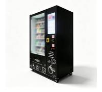 Distributore automatico combinato astuto commerciale per lo spuntino e la | Sistema di distribuzione refrigerato con touch screen, pagamento senza contanti e opzioni personalizzabili per uso aziendale