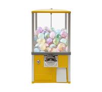 Distributore automatico commerciale della capsula dell'erogatore di caramelle Gumball palla rimbalzante giallo brillante durevole automatico ideale per la decorazione del negozio di giochi di