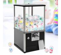 Distributore Automatico di Capsule, Distributore di Caramelle Gommose a Gettoni con 130 Capsule di Bambole dei Cartoni Animati, Dimensione Pallina 45-55mm, Capacità di Carico 7kg black M