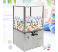 Distributore Automatico di Capsule, Distributore di Caramelle Gommose a Gettoni con 130 Capsule di Bambole dei Cartoni Animati, Dimensione Pallina 45-55mm, Capacità di Carico 7kg white M