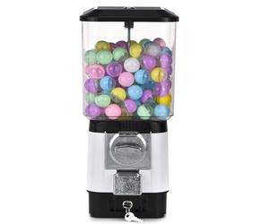 Distributore automatico di caramelle a funzionamento della moneta con 200 capsule e 100 gettoni, distributore di gomma compatto per la sala giochi per bambini, caffè, negozio, facile funzionamento man