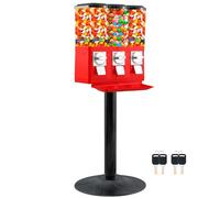 Distributore automatico di caramelle Gumball & Candy Distributore automatico supporta grandi palline di gomma con funzionamento a gettoni per uso commerciale Include serratura antifurto conforme alle