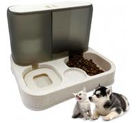 Distributore automatico di cibo e acqua per gatti, grande capacità, tutto in uno, a gravità, per gatti, cani di piccola taglia, cuccioli e a