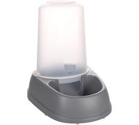Distributore Automatico di Cibo e Acqua Raja Grigio - 1,5L, Doppio Uso, Facile da Pulire, Base Antiscivolo
