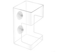 Distributore automatico di cibo per pesci, in plastica PS trasparente con ventosa, concentrato di cibo, facile da pulire, forma rotonda (quadrato)