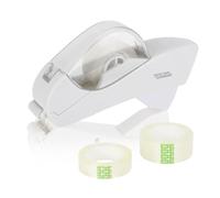 Distributore automatico di nastro adesivo, con due rotoli, non richiede batteria, perfetto for lavori manuali e confezioni regalo for la famiglia Taglio Facile E Uniforme(White)