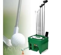 Distributore automatico di palline da golf e dispositivo di teeing con altezza regolabile e organizer per mazze da golf per allenamento indoor e campi guida