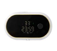Distributore automatico di sapone a parete con sensore, display LCD, 450 ml, distributore di sapone elettrico, senza touch, distributore automatico per il bagno, la cucina, l'ufficio (bianco)