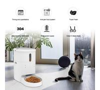 Distributore automatico intelligente per gatti da 3L con ciotola in acciaio inossidabile e alimentazione doppia