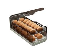 Distributore automatico per uova - Contenitore trasparente per uova a 2 ripiani, organizer impilabile, con coperchio, mantiene le uova fresche e accessibili, facile da riporre