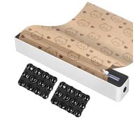 Distributore avvolgente con tagliafogli, 36 x 5 x 5,6 cm, rivestimento alimentare e taglierino, supporto avvolgente per cucina, organizzatore per la guarigione degli alimenti